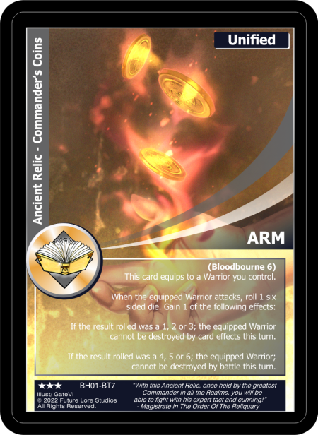 Ancient Relic - Commander's Coins (Rare) BH01-BT7