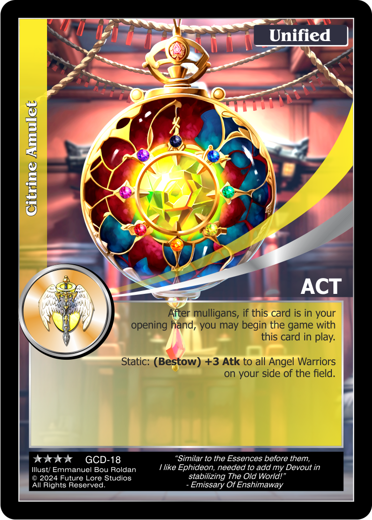 Citrine Amulet (Renown) GCD-18