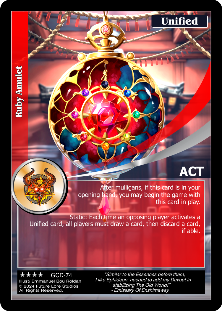 Ruby Amulet (Renown) GCD-74