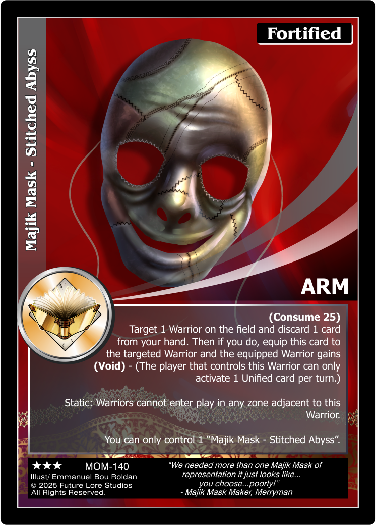 Majik Mask - Stitched Abyss (Rare) MOM-140