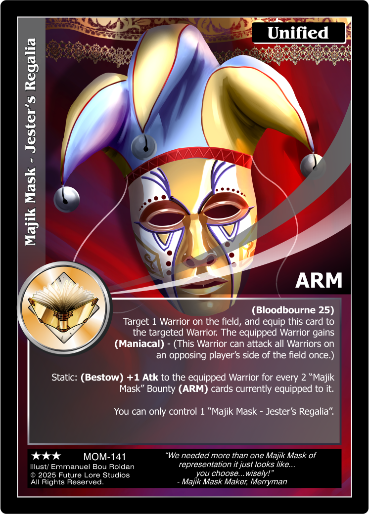 Majik Mask - Jester's Regalia (Rare) MOM-141