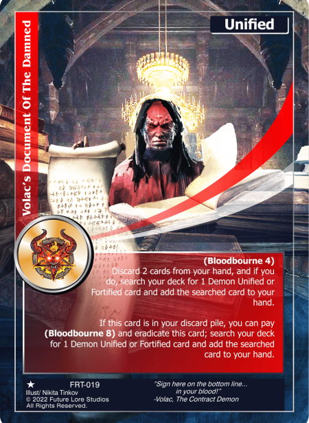 Volac's Document Of The Damned (Common) FRT-019