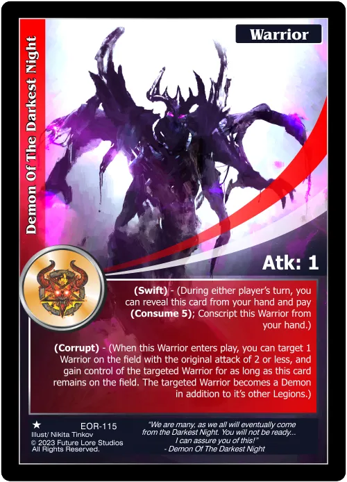 Demon Of The Darkest Night (Common) EOR-115