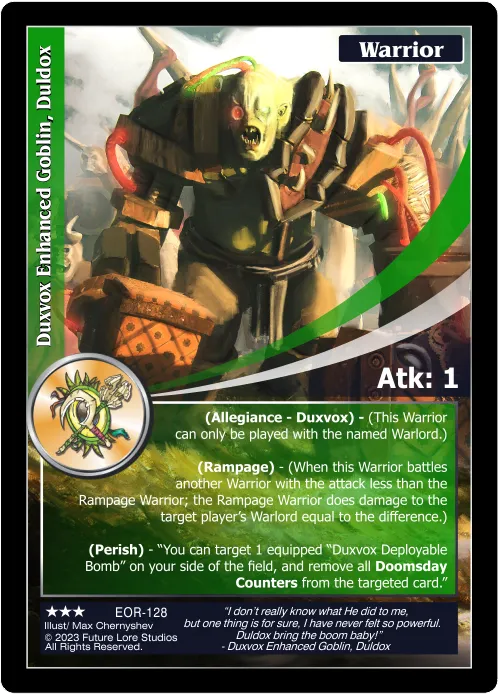 Duxvox Enhanced Goblin, Duldox (Rare) EOR-128