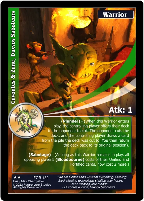 Cuvontes & Zune, Duxvox Saboteurs (Uncommon) EOR-130