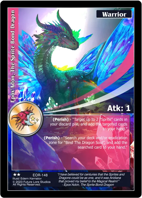 Epox'Adon, The Sprite Bond Dragon (Uncommon) EOR-148