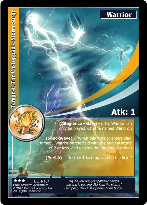 Tempest, The Unstoppable Storm Surge (Rare) EOR-164