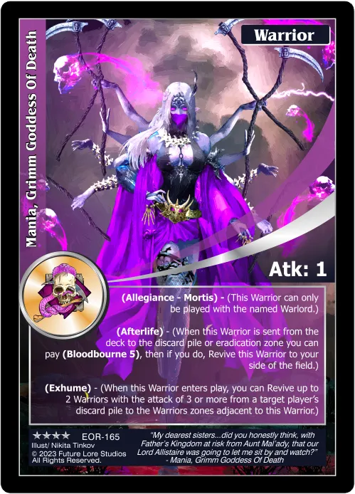 Mania, Grimm Goddess Of Death (Renown) EOR-165