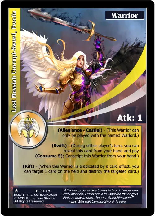 Lost Messiah Corrupt-Sword, Freelia (Common) EOR-181