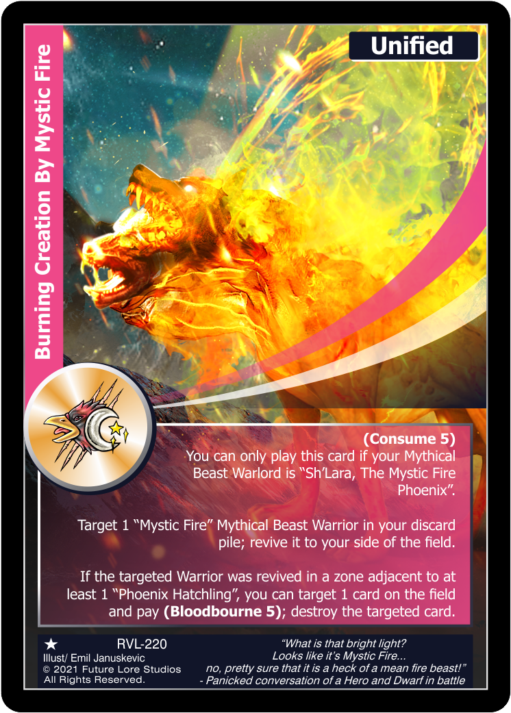 Burning Creation By Mystic Fire (Common) RVL-220
