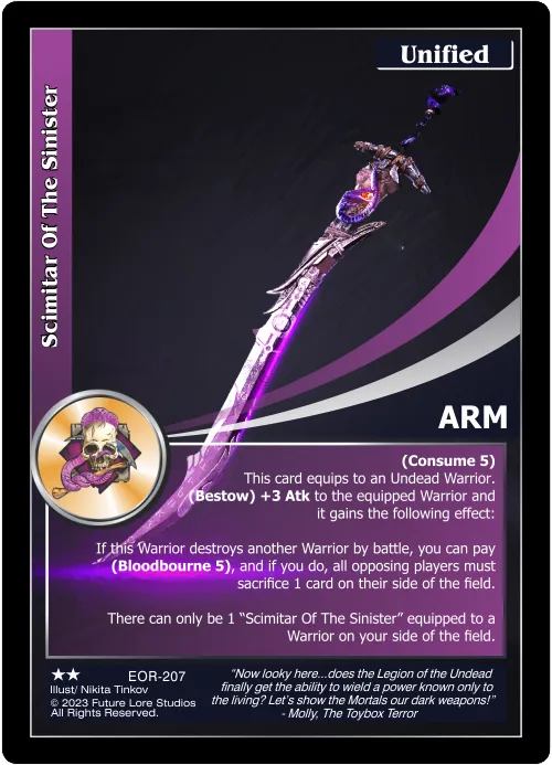 Scimitar Of The Sinister (Uncommon) EOR-207