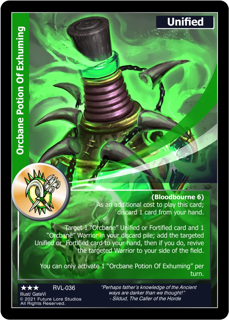 Orcbane Potion Of Exhuming (Rare) RVL-036