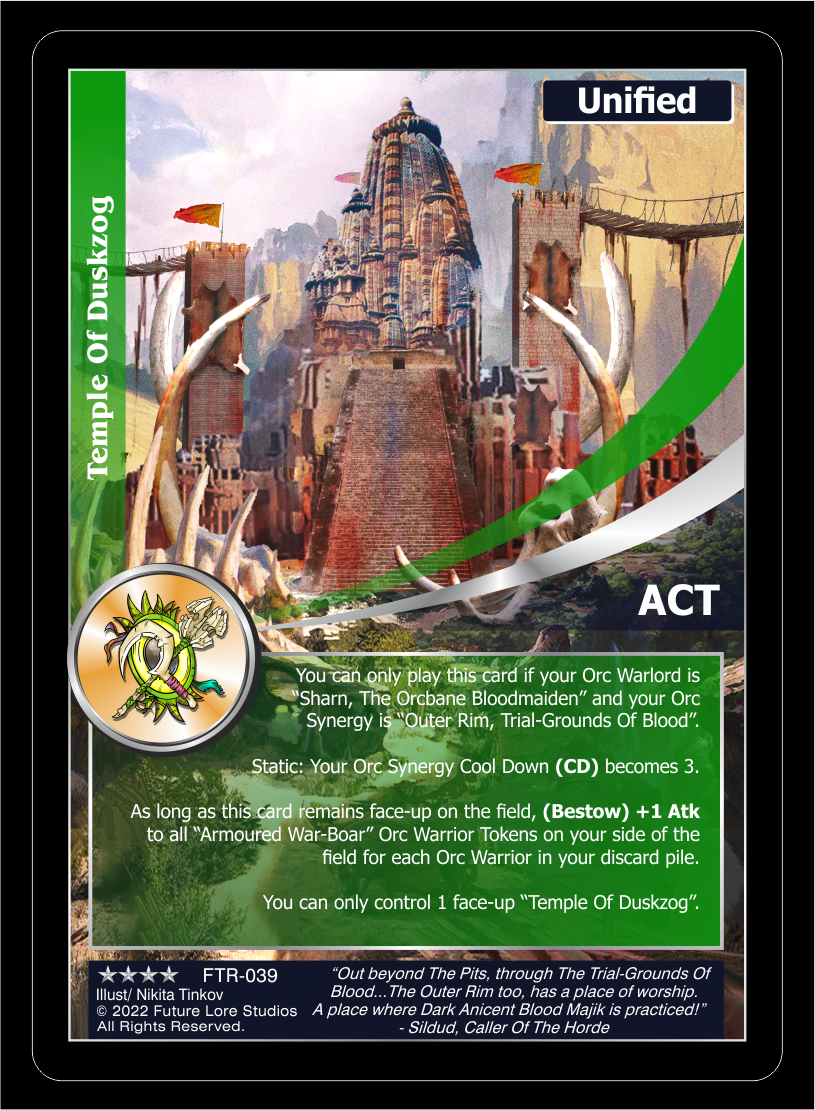 Temple Of Duskzog (Renown) FRT-039