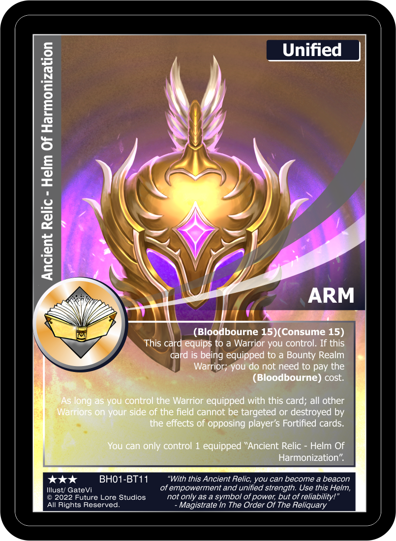 Ancient Relic - Helm Of Harmonization (Rare) BH01-BT11
