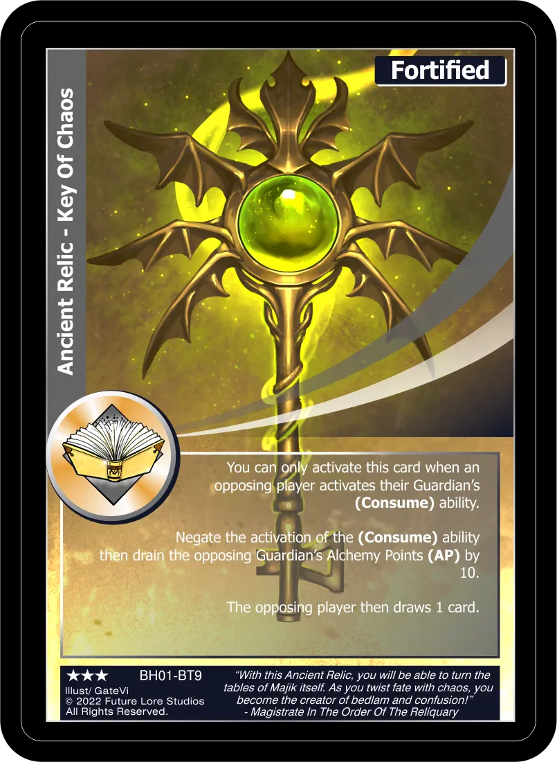 Ancient Relic - Key Of Chaos (Rare) BH01-BT9