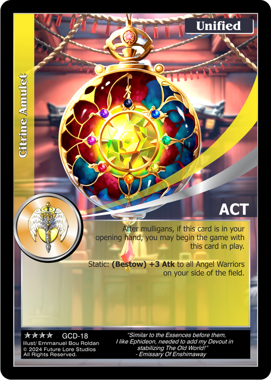 Citrine Amulet (Renown) GCD-18
