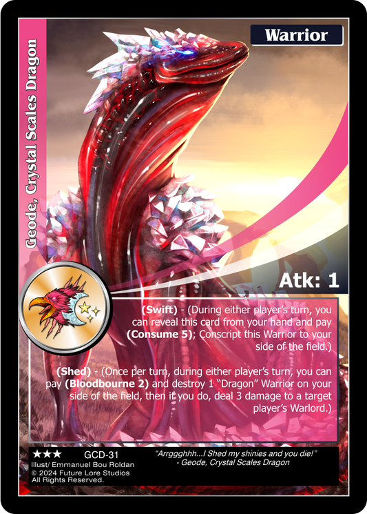 Geode, Crystal Scales Dragon (Rare) GCD-31