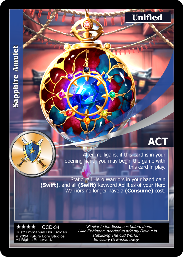 Sapphire Amulet (Renown) GCD-34