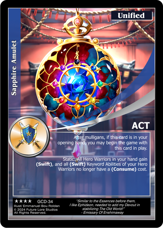Sapphire Amulet (Renown) GCD-34