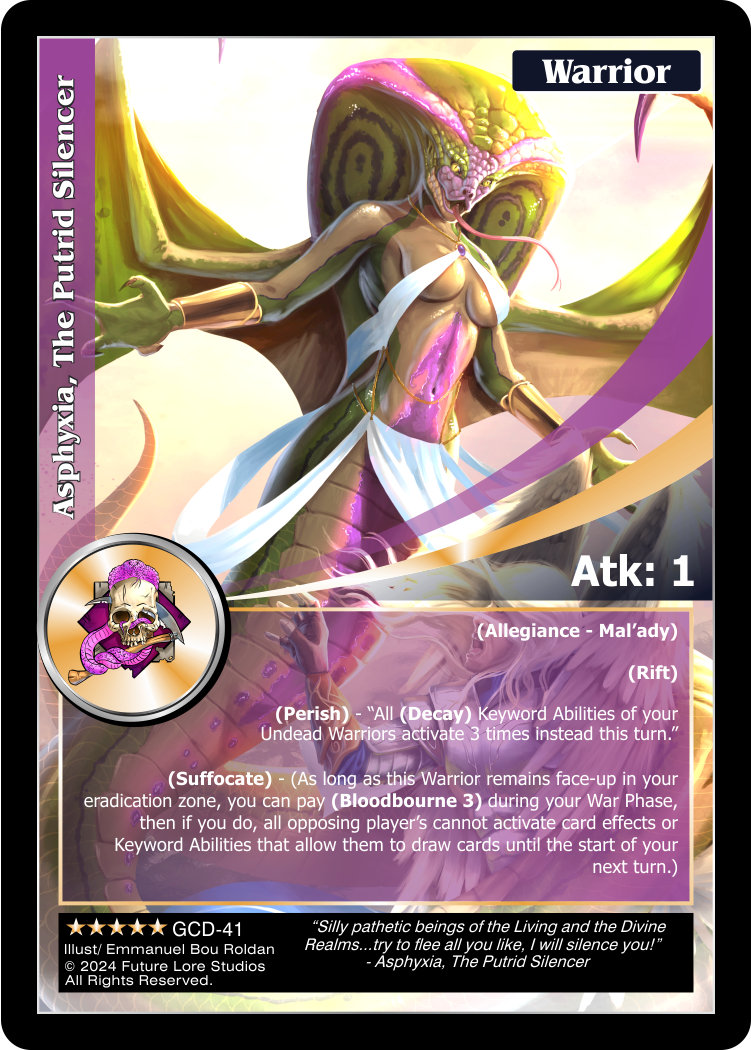 Asphyxia, The Putrid Silencer (Exalted) GCD-41