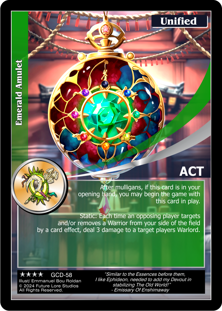 Emerald Amulet (Renown) GCD-58