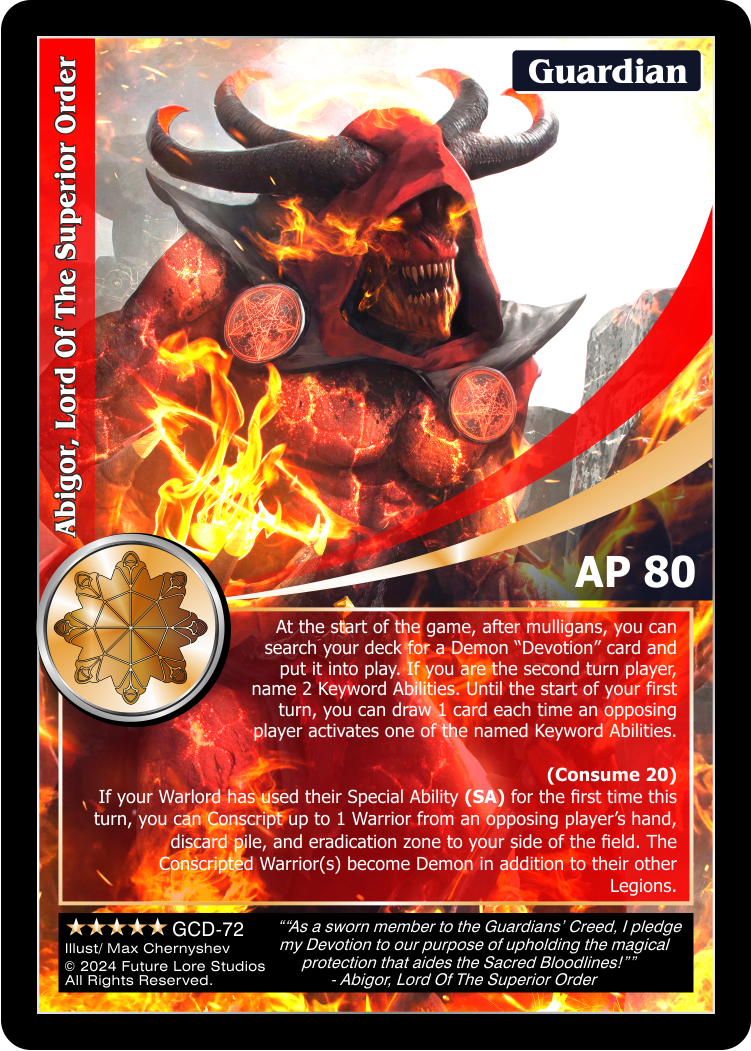 Abigor, Lord of the Superior Order (Exalted) GCD-72