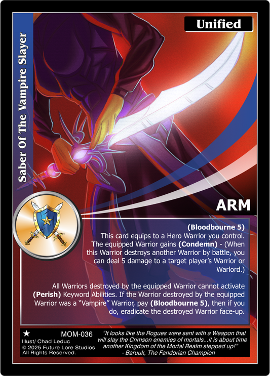 Saber Of The Vampire Slayer (Common) MOM-036