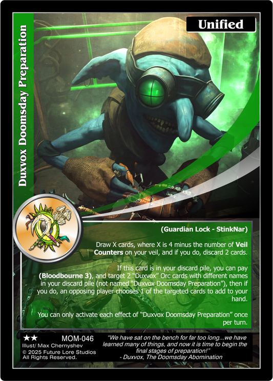 Duxvox Doomsday Preparation (Uncommon) MOM-046