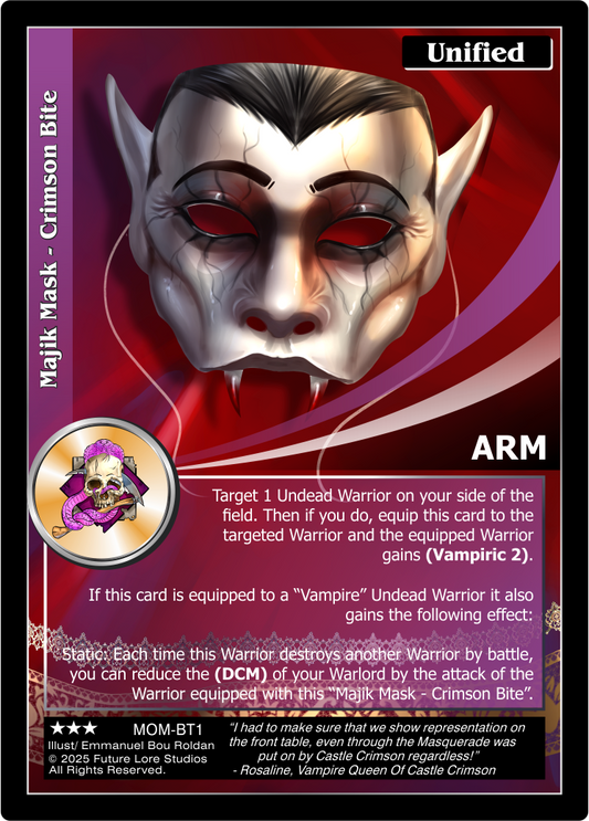 Majik Mask - Crimson Bite (Rare) MOM-BT1