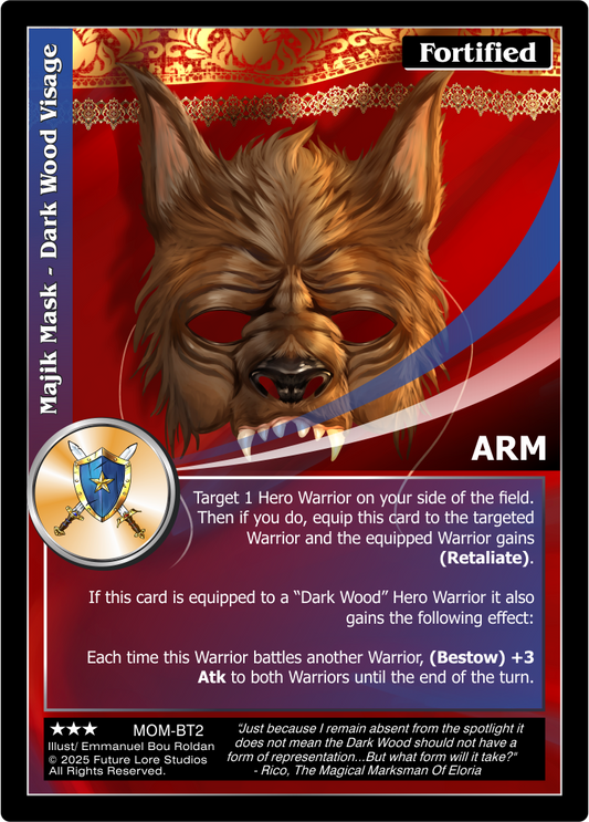 Majik Mask - Dark Wood Visage (Rare) MOM-BT2