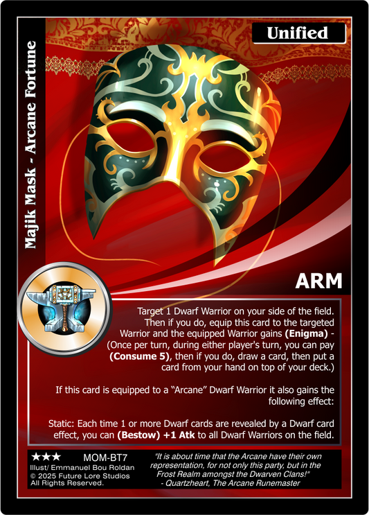 Majik Mask - Arcane Fortune (Rare) MOM-BT7