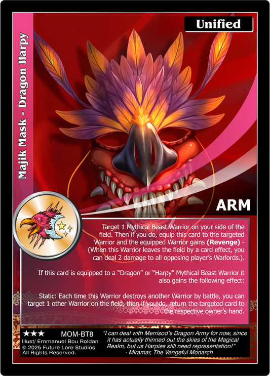 Majik Mask - Dragon Harpy (Rare) MOM-BT8