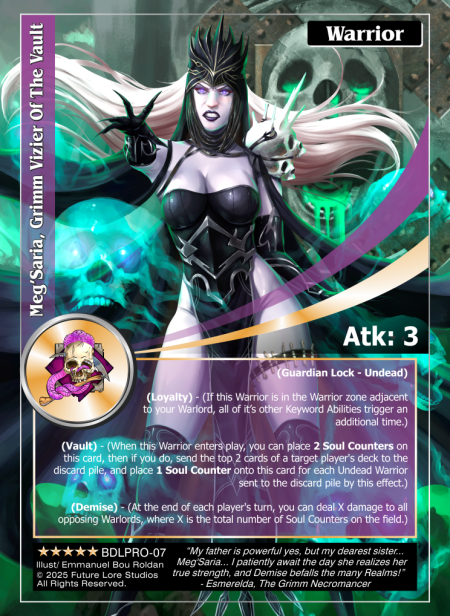 Meg’Saria, Grimm Vizier Of The Vault BDLPRO-07