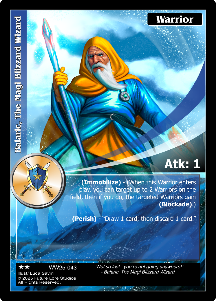 Balaric, The Magi Blizzard Wizard (Uncommon) WW25-043