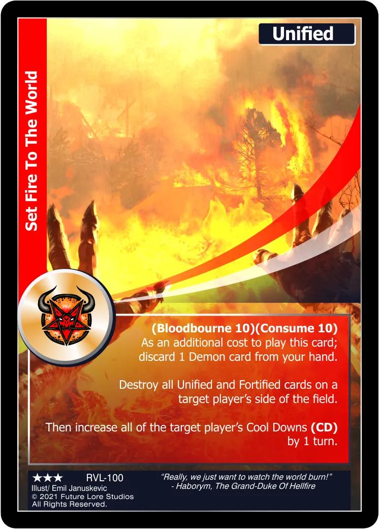 Set Fire To The World (Rare) RVL-100