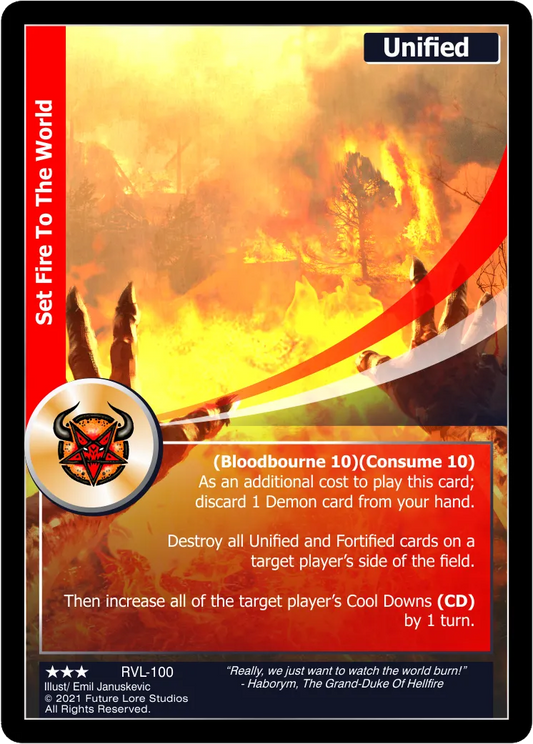 Set Fire To The World (Rare) RVL-100