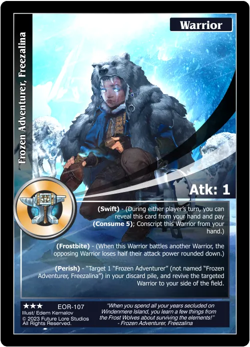 Frozen Adventurer, Freezalina (Rare) EOR-107