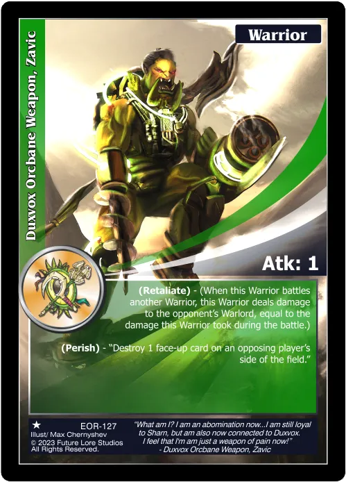 Duxvox Orcbane Weapon, Zavic (Common) EOR-127