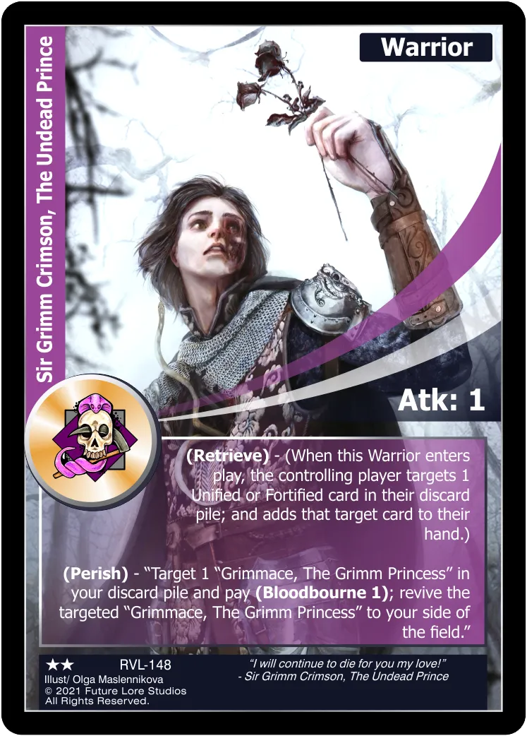 Sir Grimm Crimson, The Undead Prince (Uncommon) RVL-148