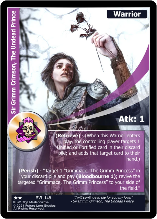 Sir Grimm Crimson, The Undead Prince (Uncommon) RVL-148