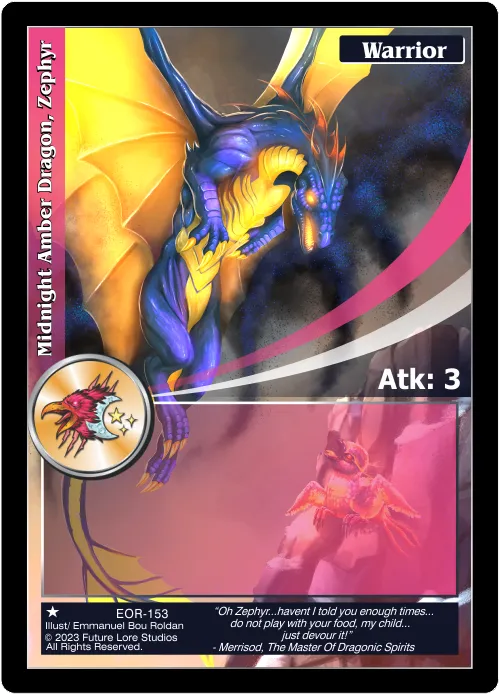 Midnight Amber Dragon, Zephyr (Common) EOR-153