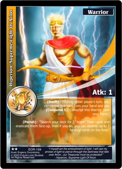 Hyperion, Supreme Light Of Arion (Uncommon) EOR-159