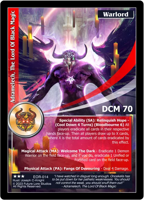 Adramelech, The Lord Of Black Magic (Rare) EOR-014