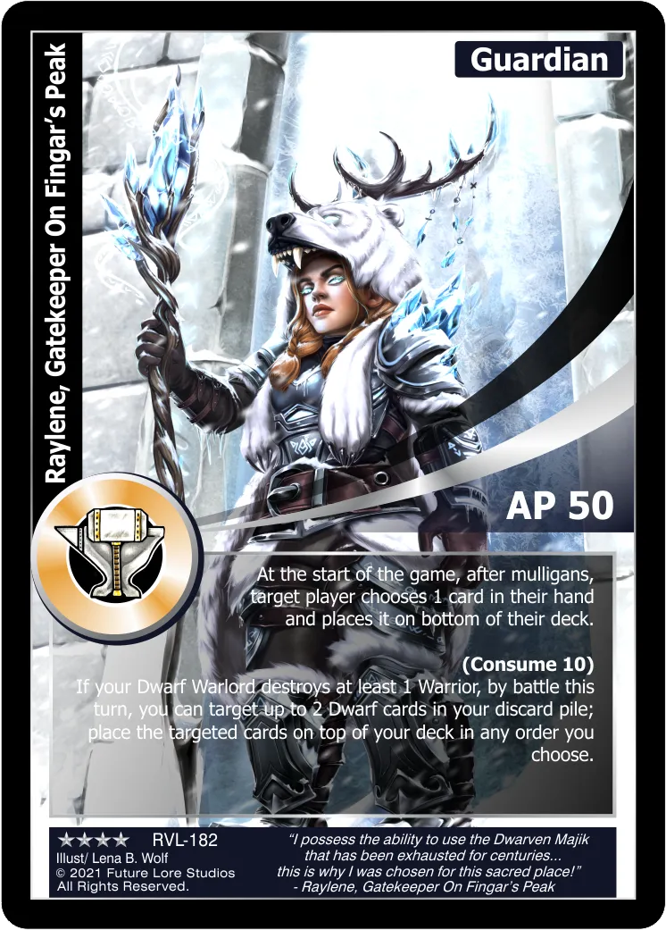 Raylene, Gatekeeper On Fingar's Peak (Renown) RVL-182