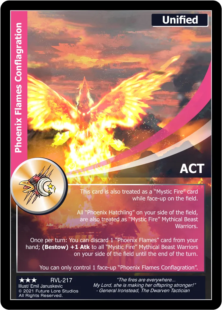 Phoenix Flames Conflagration (Rare) RVL-217