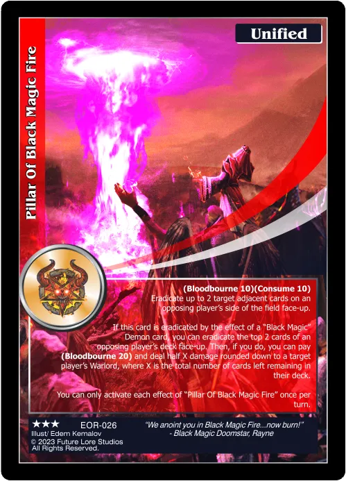 Pillar Of Black Magic Fire (Rare) EOR-026