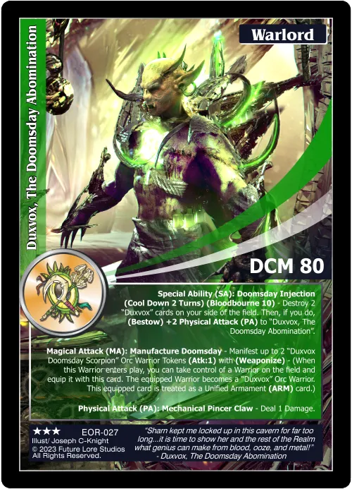 Duxvox, The Doomsday Abomination (Rare) EOR-027