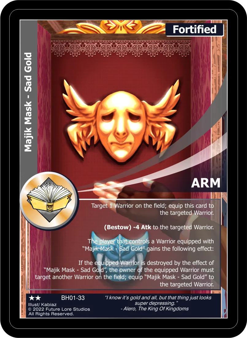 Majik Mask - Sad Gold (Uncommon) BH01-33