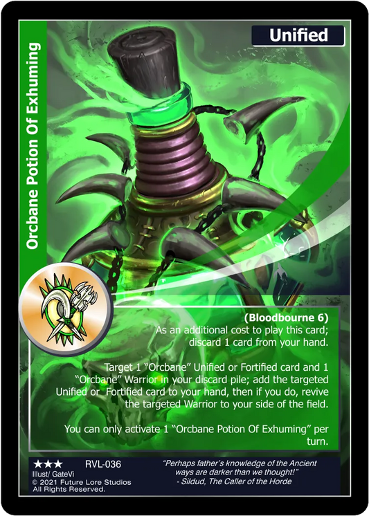 Orcbane Potion Of Exhuming (Rare) RVL-036