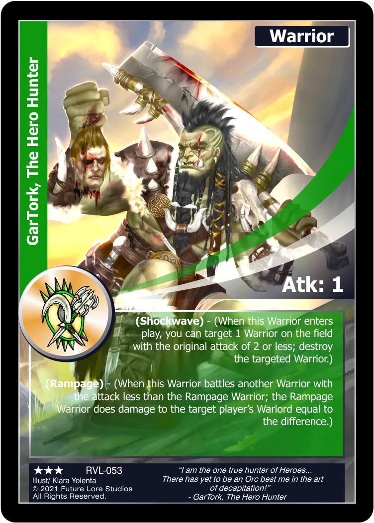 GarTork, The Hero Hunter (Rare) RVL-053